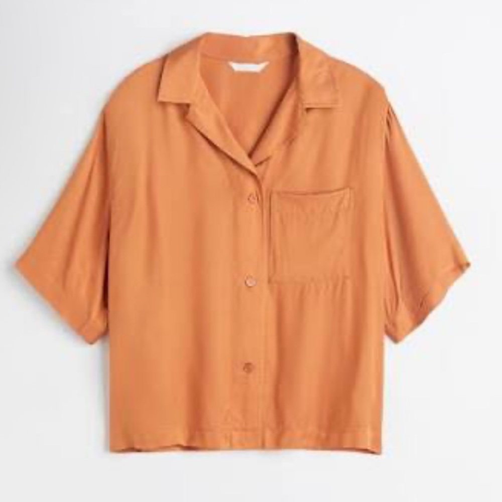 H&M | Oversized Short Sleeve Button-Up Shirt